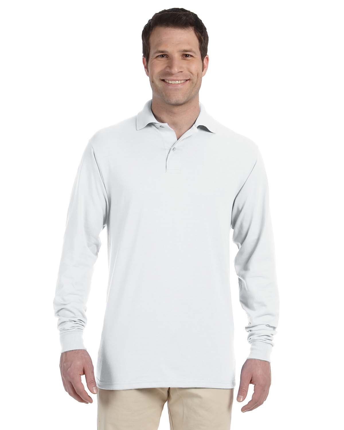 Jerzees 437ML Adult SpotShield Long-Sleeve Jersey Polo
