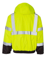 Kishigo JS130-132 Ripstop Bomber Jacket #color_Lime/ Black