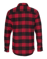 Burnside B8210 Men's Plaid Flannel Shirt #color_RED/ BLACK