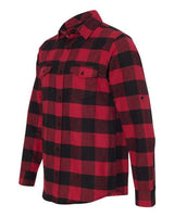 Burnside B8210 Men's Plaid Flannel Shirt #color_RED/ BLACK