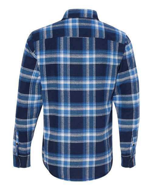 Burnside B8210 Men's Plaid Flannel Shirt #color_BLUE/ WHITE