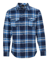 Burnside B8210 Men's Plaid Flannel Shirt #color_BLUE/ WHITE