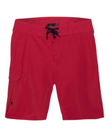 Burnside B9371 Men's Dobby Stretch Board Short #color_RED