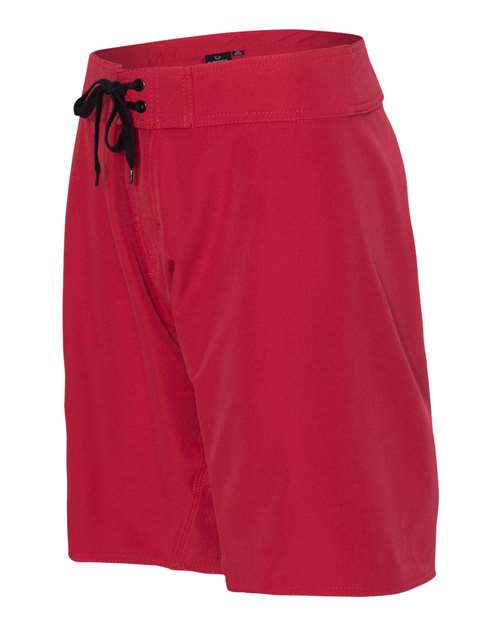 Burnside B9371 Men's Dobby Stretch Board Short #color_RED