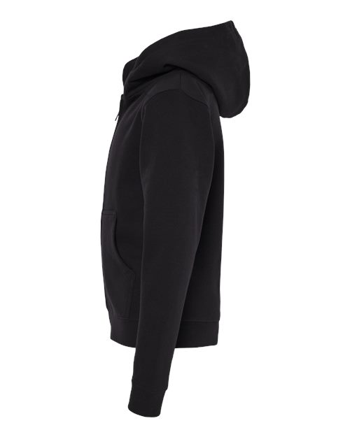 Independent Trading Co. SS4001YZ Youth Midweight Full-Zip Hooded Sweatshirt #color_Black