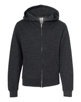 Independent Trading Co. SS4001YZ Youth Midweight Full-Zip Hooded Sweatshirt #color_Charcoal Heather
