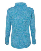 J America JA8617 Ladies' Cosmic Fleece Quarter-Zip #color_EL BLUE/ NEON GR