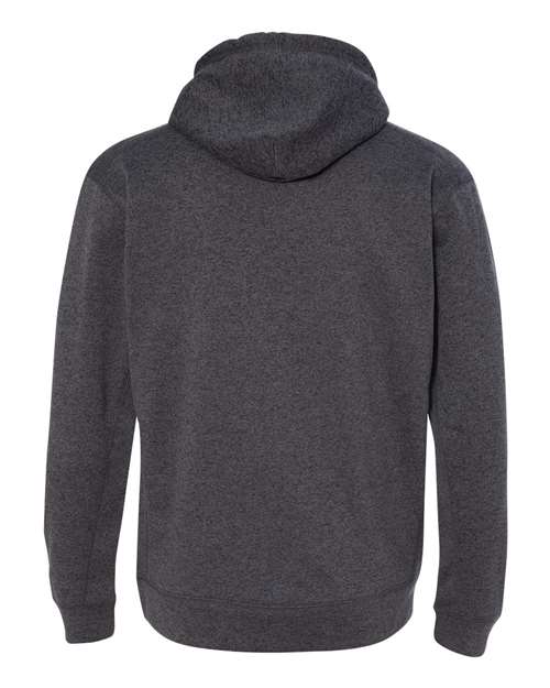 J America JA8613 Adult Cosmic Poly Fleece Hooded Sweatshirt #color_ONYX FLECK