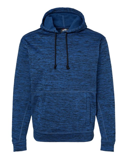 J America JA8613 Adult Cosmic Poly Fleece Hooded Sweatshirt #color_ROYAL FLECK