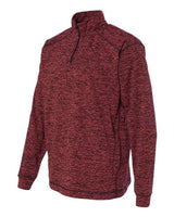 J America JA8614 Adult Cosmic Poly Fleece Quarter-Zip #color_RED FLECK