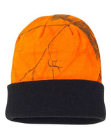 ""Kati LCB12 12" Licensed Camo Cuffed Beanie" #color_Blaze Realtree AP/ Black"