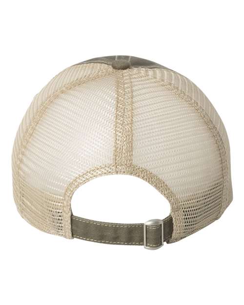 Valucap 3150 Bounty Dirty-Washed Mesh-Back Cap #color_Olive/ Khaki