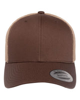 Yupoong 6606 Adult Retro Trucker Cap #color_BROWN/ KHAKI