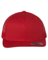 Yupoong 6606 Adult Retro Trucker Cap #color_RED