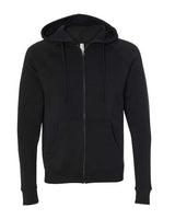 Independent Trading Co. PRM33SBZ Special Blend Raglan Full-Zip Hooded Sweatshirt #color_Black
