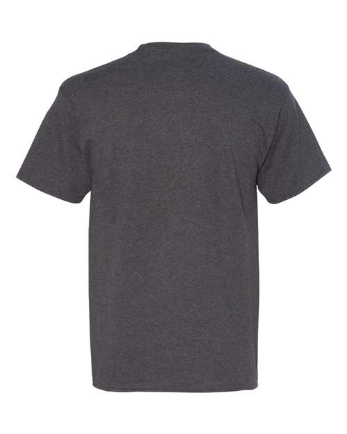 Hanes 5190P Adult Beefy-T with Pocket #color_CHARCOAL HEATHER