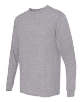 Jerzees 21ML Adult DRI-POWER SPORT Long-Sleeve T-Shirt #color_ATHLETIC HEATHER