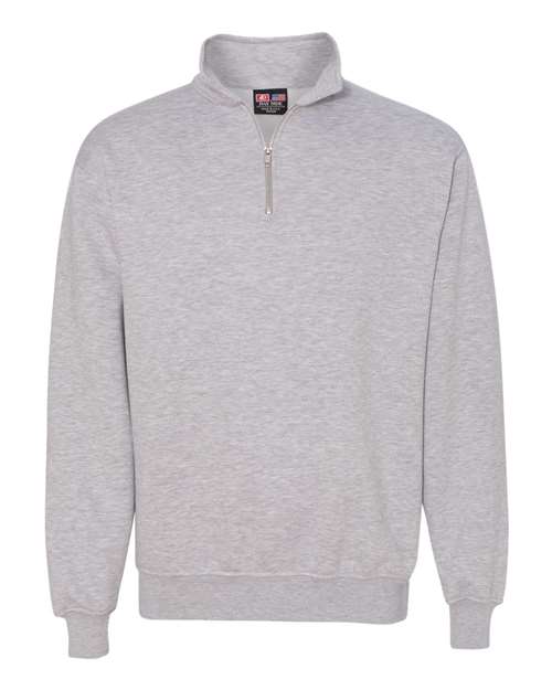 Bayside BA920 Unisex 9.5 oz., 80/20 Quarter-Zip Pullover Sweatshirt #color_DARK ASH