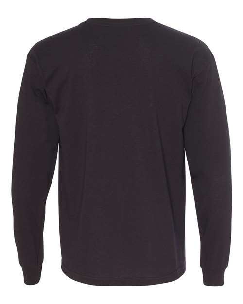 Bayside BA5060 Adult Long-Sleeve T-Shirt #color_BLACK