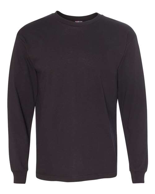 Bayside BA5060 Adult Long-Sleeve T-Shirt #color_BLACK
