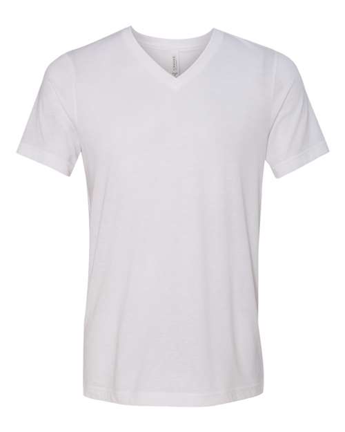 Bella + Canvas 3415C Unisex Triblend V-Neck T-Shirt #color_SLD WHT TRBLND