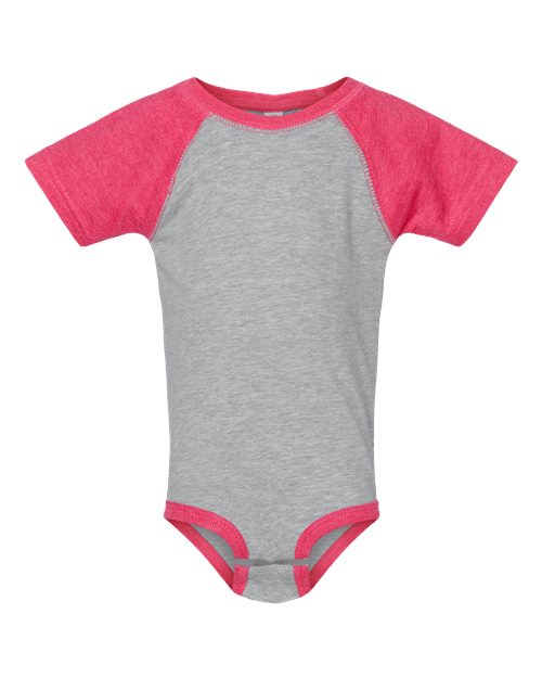 Rabbit Skins RS4430 Infant Baseball Bodysuit #color_VN HT/ VN HT PNK