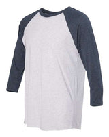 Next Level 6051 Unisex Triblend 3/4-Sleeve Raglan #color_IND/ HTHR WHITE