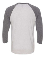 Next Level 6051 Unisex Triblend 3/4-Sleeve Raglan #color_PR HTHR/ HTR WHT