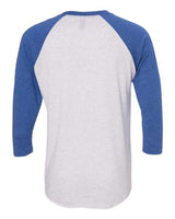 Next Level 6051 Unisex Triblend 3/4-Sleeve Raglan #color_VIN RYL/ HTR WHT