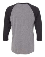 Next Level 6051 Unisex Triblend 3/4-Sleeve Raglan #color_VIN BLK/ PR HTHR
