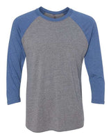 Next Level 6051 Unisex Triblend 3/4-Sleeve Raglan #color_VINT RYL/ PR HTR