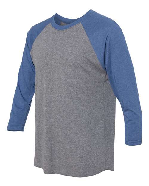 Next Level 6051 Unisex Triblend 3/4-Sleeve Raglan #color_VINT RYL/ PR HTR