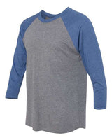 Next Level 6051 Unisex Triblend 3/4-Sleeve Raglan #color_VINT RYL/ PR HTR