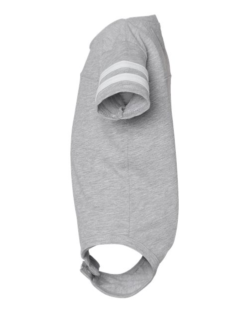 Rabbit Skins 4437 Infant Football Bodysuit #color_VN HTHR/ BLD WHT