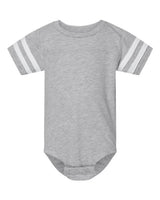 Rabbit Skins 4437 Infant Football Bodysuit #color_VN HTHR/ BLD WHT