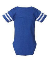 Rabbit Skins 4437 Infant Football Bodysuit #color_VN ROYAL/ BD WHT
