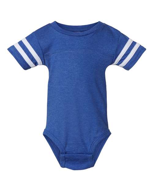 Rabbit Skins 4437 Infant Football Bodysuit #color_VN ROYAL/ BD WHT