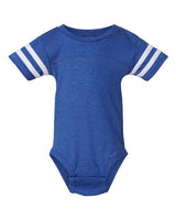 Rabbit Skins 4437 Infant Football Bodysuit #color_VN ROYAL/ BD WHT