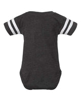 Rabbit Skins 4437 Infant Football Bodysuit #color_VN SMOKE/ BD WHT