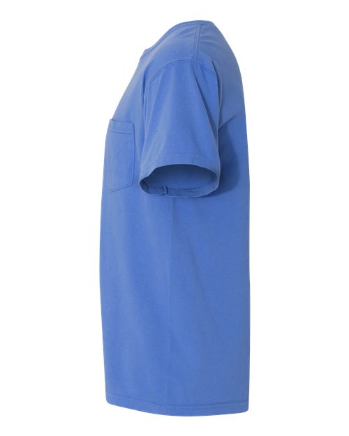 Comfort Colors 6030CC Adult Heavyweight Pocket T-Shirt #color_MYSTIC BLUE