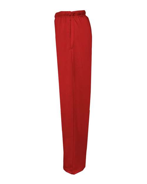 Badger 1478 Performance Fleece Open-Bottom Sweatpants #color_Red