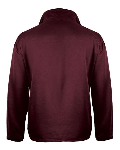 Badger 1480 Performance Fleece Quarter-Zip Pullover #color_Maroon