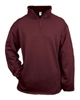 Badger 1480 Performance Fleece Quarter-Zip Pullover #color_Maroon