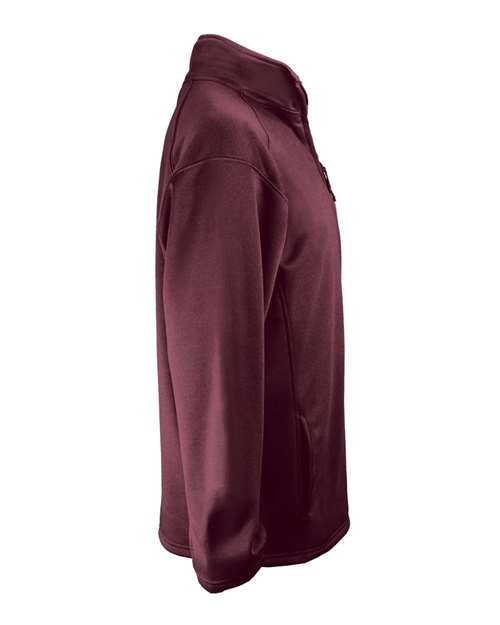 Badger 1480 Performance Fleece Quarter-Zip Pullover #color_Maroon