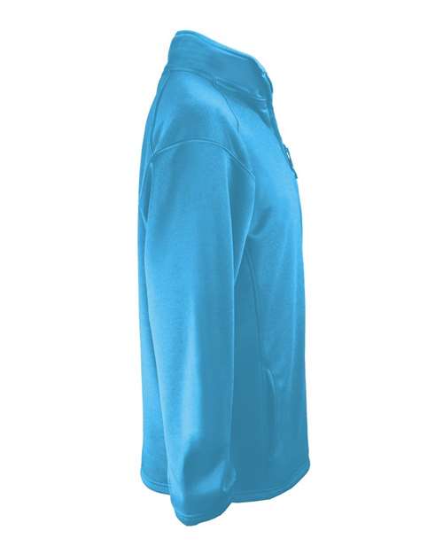 Badger 1480 Performance Fleece Quarter-Zip Pullover #color_Columbia Blue