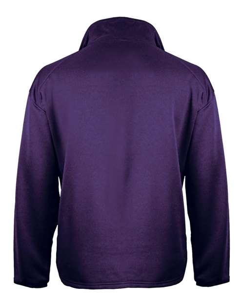 Badger 1480 Performance Fleece Quarter-Zip Pullover #color_Purple
