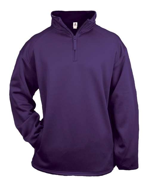 Badger 1480 Performance Fleece Quarter-Zip Pullover #color_Purple