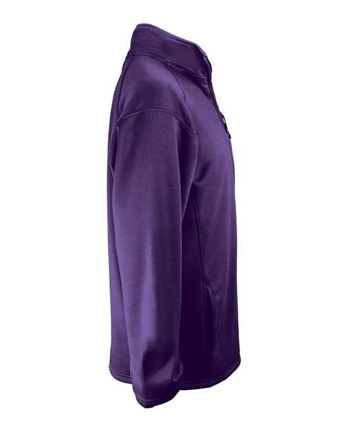 Badger 1480 Performance Fleece Quarter-Zip Pullover #color_Purple