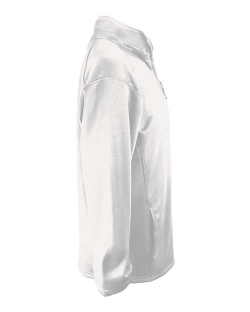 Badger 1480 Performance Fleece Quarter-Zip Pullover #color_White