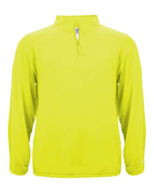 Badger 4280 Lightweight Quarter-Zip Pullover #color_Safety Yellow